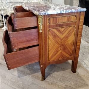 19th Century French Transition Chinoiserie Chest Of Drawers Commode or Sideboard image 9