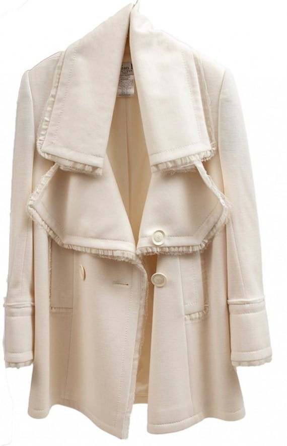 Christian Dior Monsieur, Vintage Christian Dior Galliano 2005 White Wool Jacket