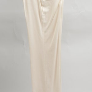 Vintage Christian Dior Boutique Designer Cream Ivory Womens Ladies Dress Pants Size 6