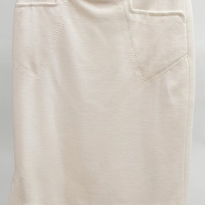 Vintage Christian Dior Ivory Wool Acrylic Silk Womens Ladies Skirt