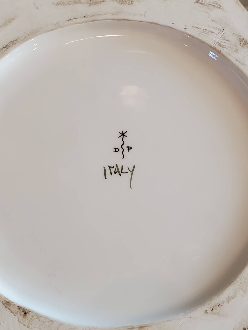 Monumental Italian Porcelain Hand Painted Fiori Urn Floor Vase, Signed, D.P. Italy, Artist M Dalla Costa image 10