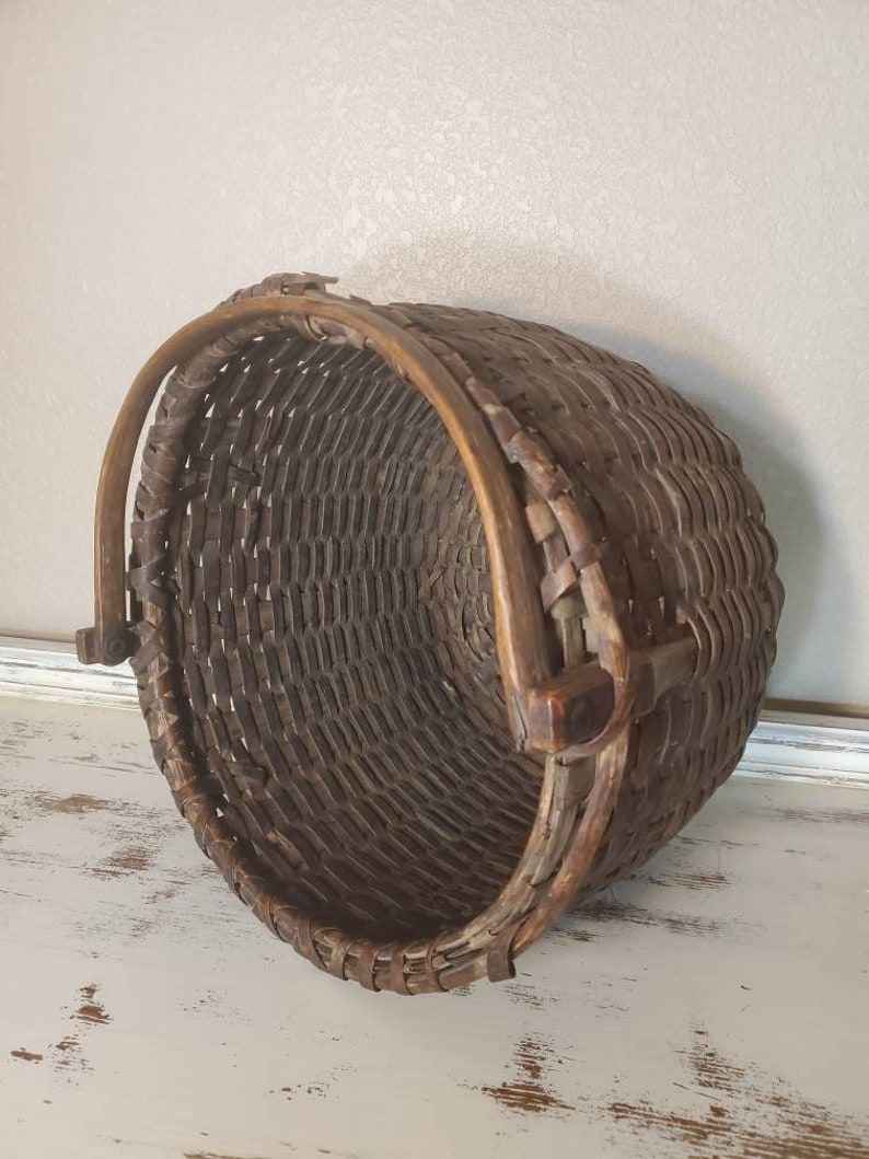 19th Century American Country Large Antique Gathering Basket Etsy