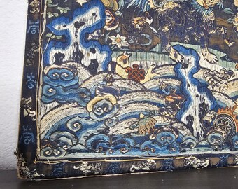 Scarce Antique Chinese Qing Military Rank Badge Buzi Panel