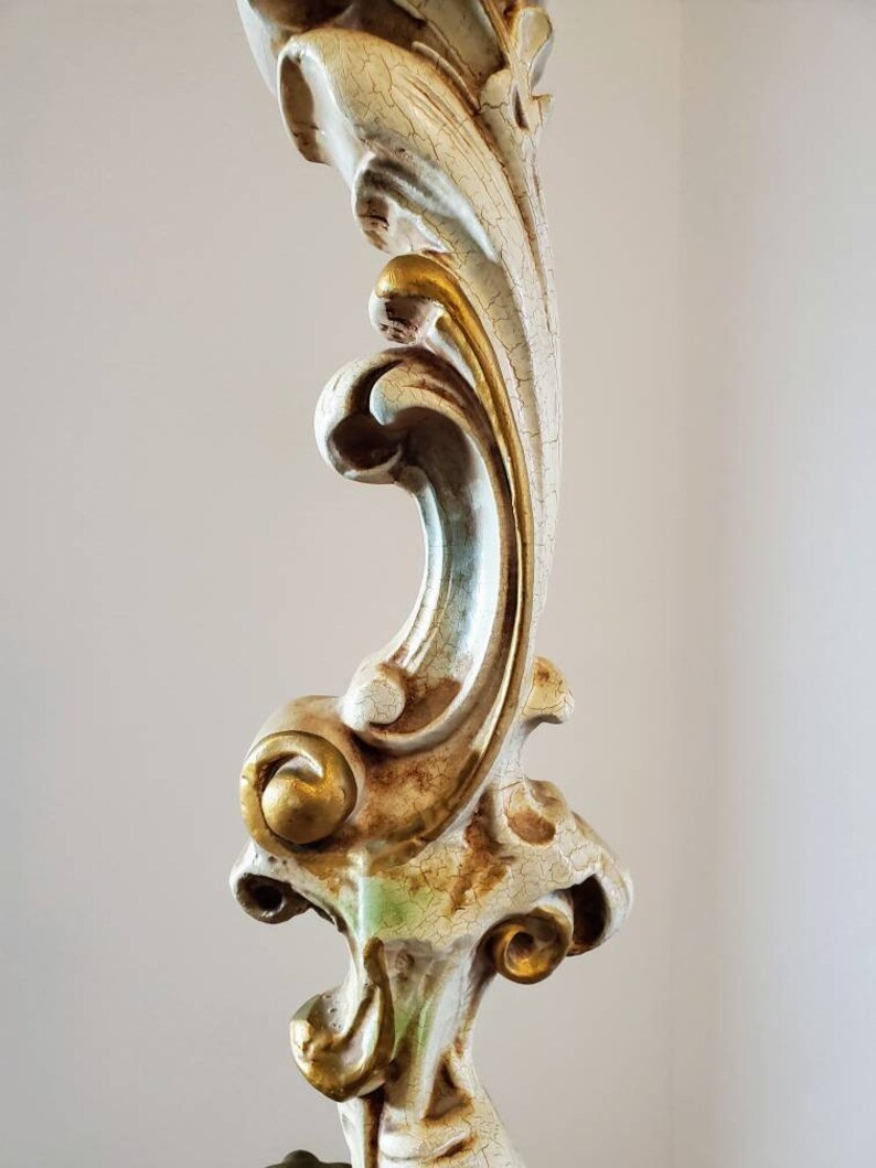 Antique Italian Rococo Venetian Carved Painted Gilt Column | Etsy