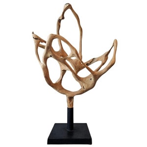 Monumental Natural Teak Root Wood Sculpture