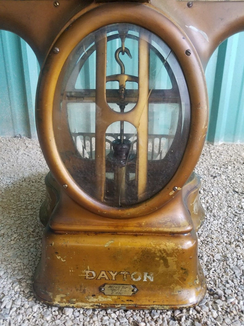 Antique Dayton 346 Merchant Barrel Computing Scale industrial salvage image 3