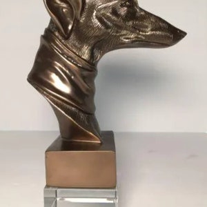 John Richard Whippet Greyhound Dog Bust Sculpture image 3