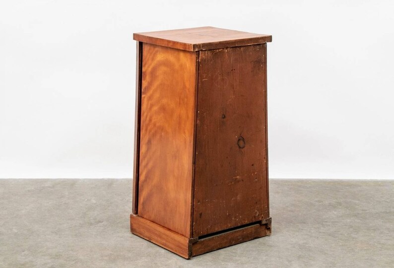 19th Century Biedermeier Satin Birch Bedside Table image 10