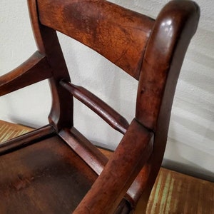 18th/19th Century Georgian Period Country English Mahogany Child Elbow Potty Chair Decorative Furniture image 5