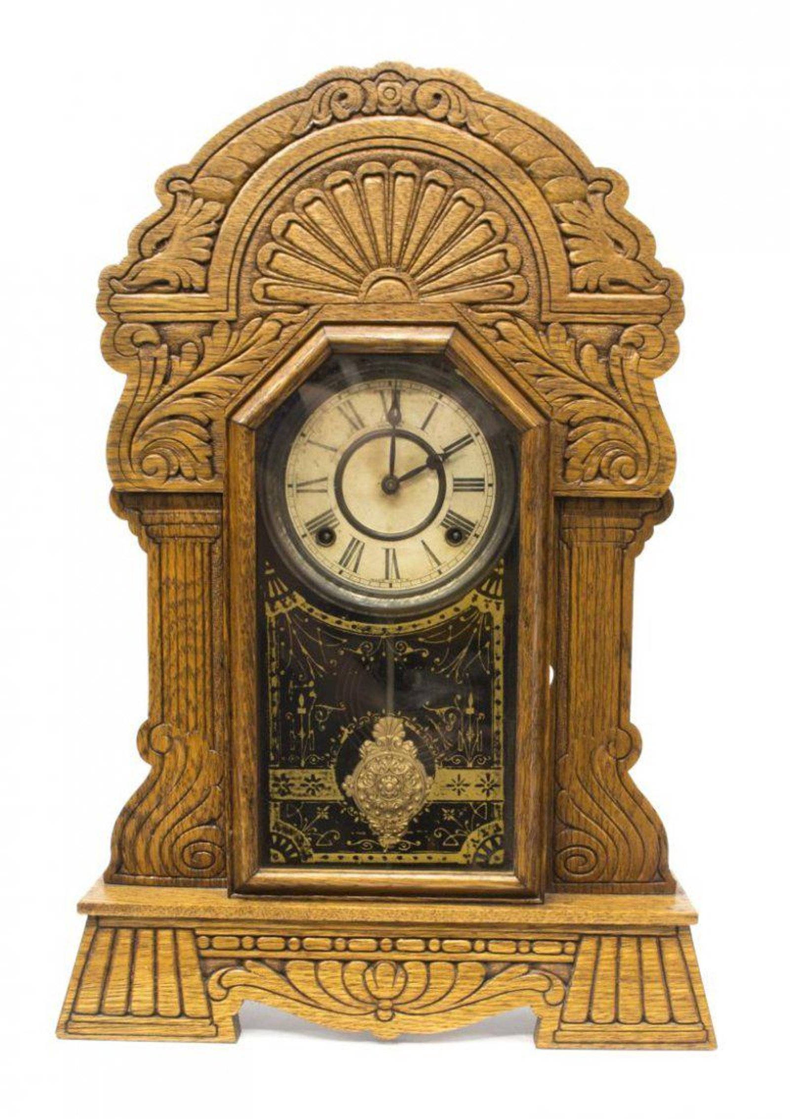 Antique Sessions American Oak Gingerbread Kitchen Clock in Etsy
