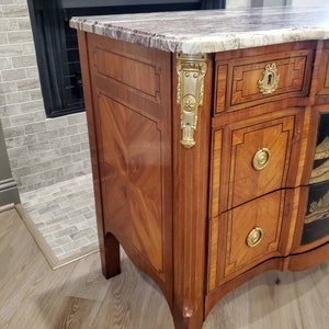 19th Century French Transition Chinoiserie Chest Of Drawers Commode or Sideboard image 10