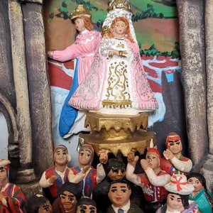 Vintage Latin American Retablo Diorama Religious Folk Art Sculpture image 4