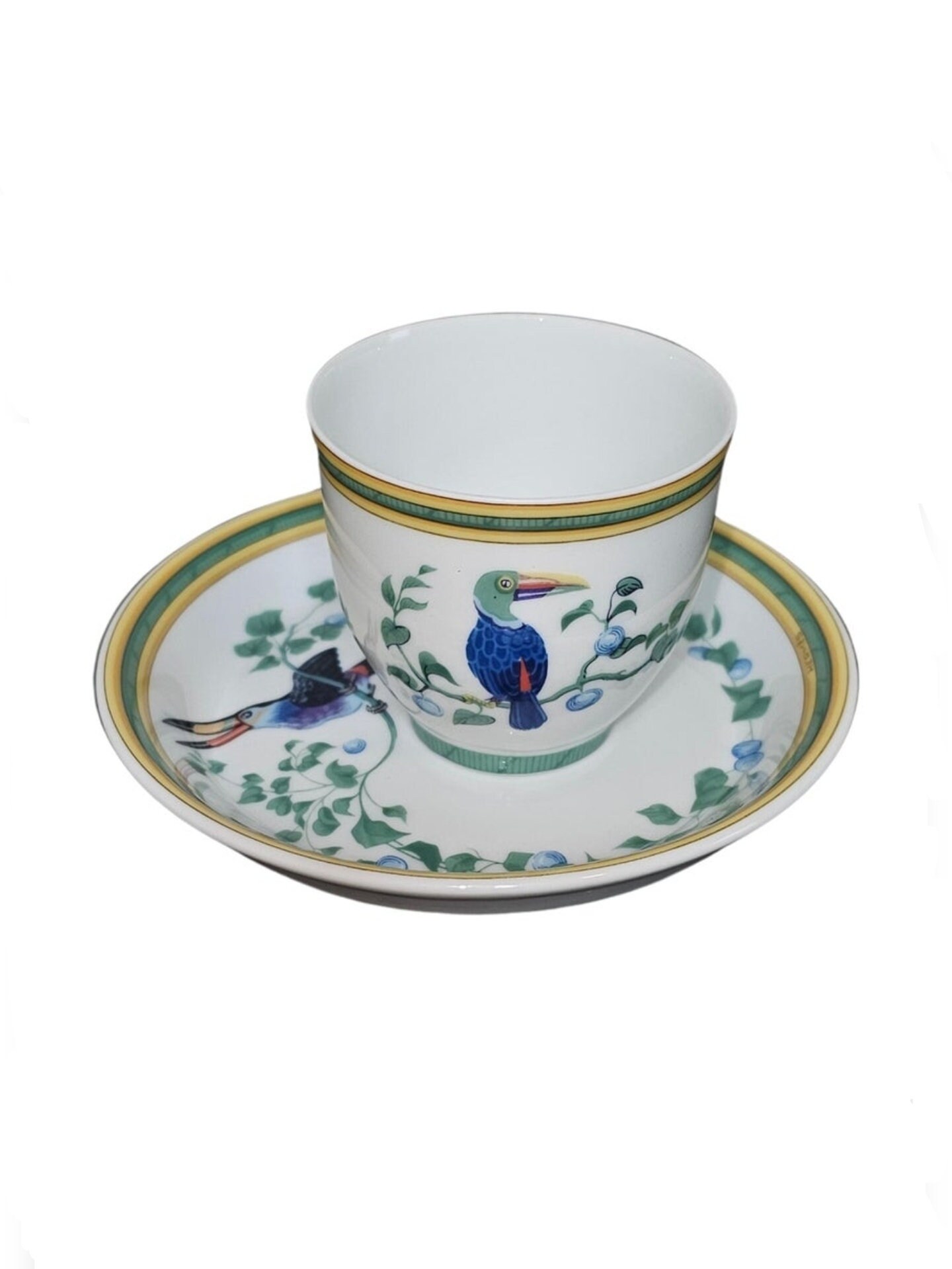 HERMES Limoges トゥカン プレート 楕円形 HERMES Limoges トゥカン プレート 楕円形 RARE Hermes Toucans Blue