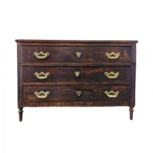 Antique Rustic Italian Neoclassical Chest Of Drawers Commode 18th Century