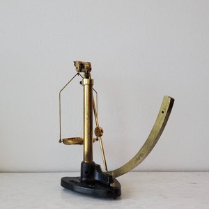 Vintage English Griffin & George Brass and Cast Iron Industrial Single Arm Balance Quadrant Paper Scale image 3