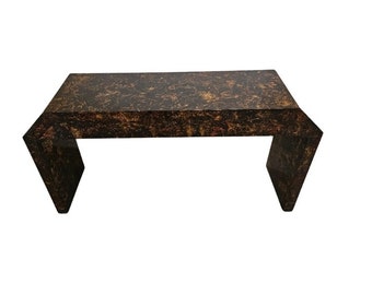 Modern Faux Tortoise Shell Console Table