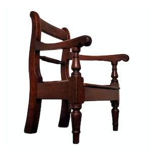 18th/19th Century Georgian Period Country English Mahogany Child Elbow Potty Chair Decorative Furniture image 1