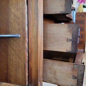 Scarce 18th Century French Louis XV Period Walnut Tambour Door Sideboard Server image 9