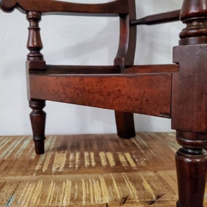 18th/19th Century Georgian Period Country English Mahogany Child Elbow Potty Chair Decorative Furniture image 4