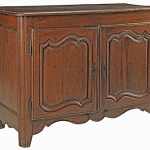 18th Century Country French Provincial Louis XV Period Carved Oak Buffet Enfilade - Antique Sideboard Server Credenza