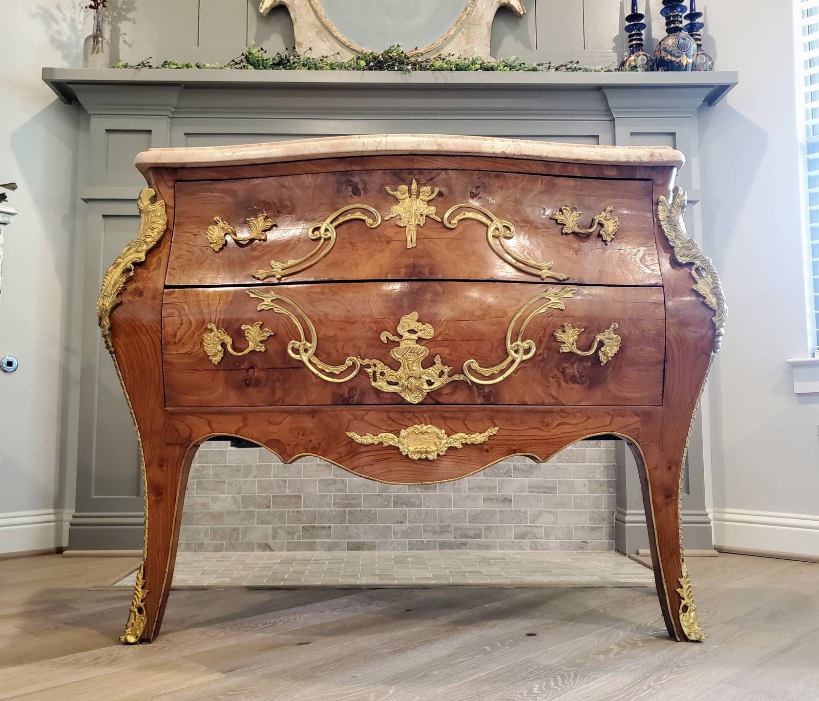 【仏蘭西】ルイ15世様式 Louis XVナイフレスト 6個組 Antique Louis XV Style French Inlaid Marble Top Side Table