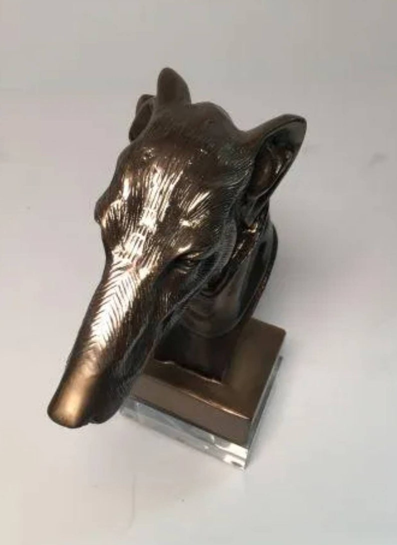 John Richard Whippet Greyhound Dog Bust Sculpture image 5