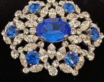 Broche Camée Vintage Plaqué Or Avec Zircons - Coquille 30x25mm, Occasion De France