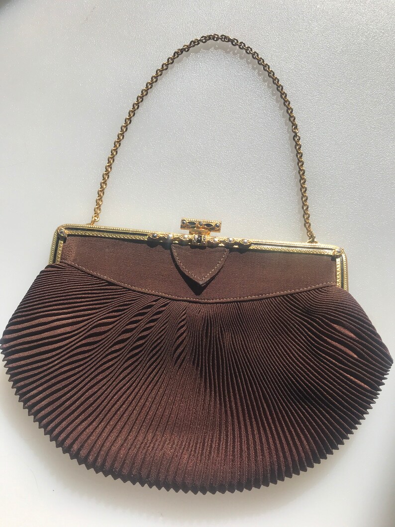 Beautiful vintage British Made Art Deco evening clutch bag