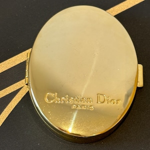 Vintage Designer CHRISTIAN DIOR Compact Oval Pocket Mirror - Etsy