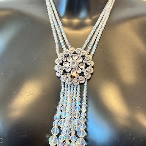 Fantastische Sharra Pagano Designer runway Aurora Borealis kwast statement ketting
