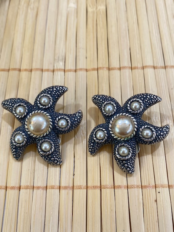 Vintage Starfish clip on earrings by ASKEW