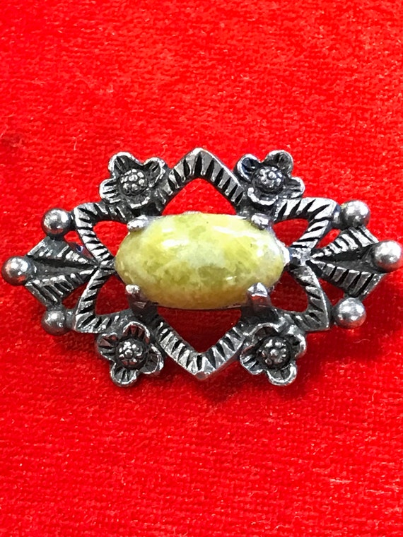 Unusual 1950s Vintage Celtic Brooch My MIRACLE Set With Faux Agate