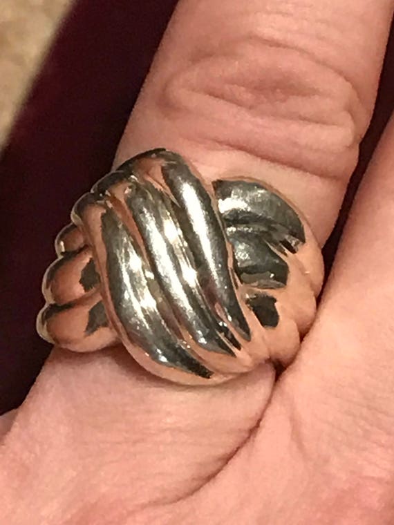 Vintage Solid silver statement piece ring U.K. ring size N or a US size 7