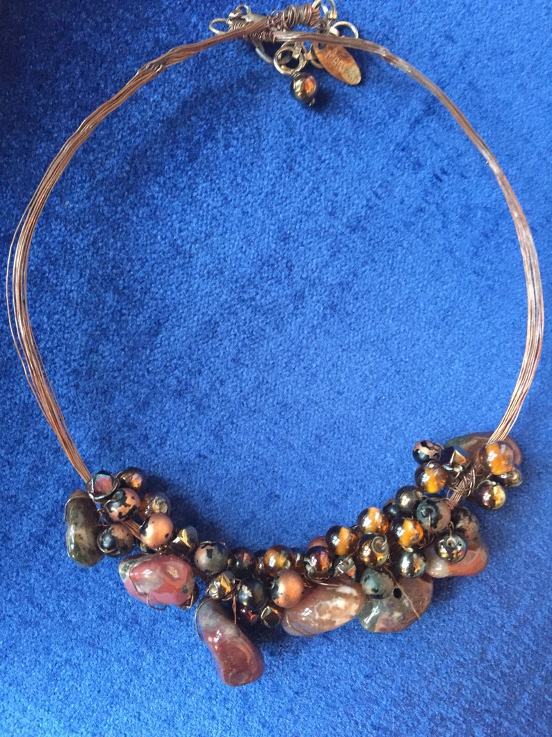 Designer MANOUK statement piece necklace Etsy