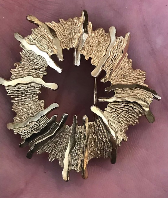 Modernist Rolled Gold brooch by Andreas Daub.
