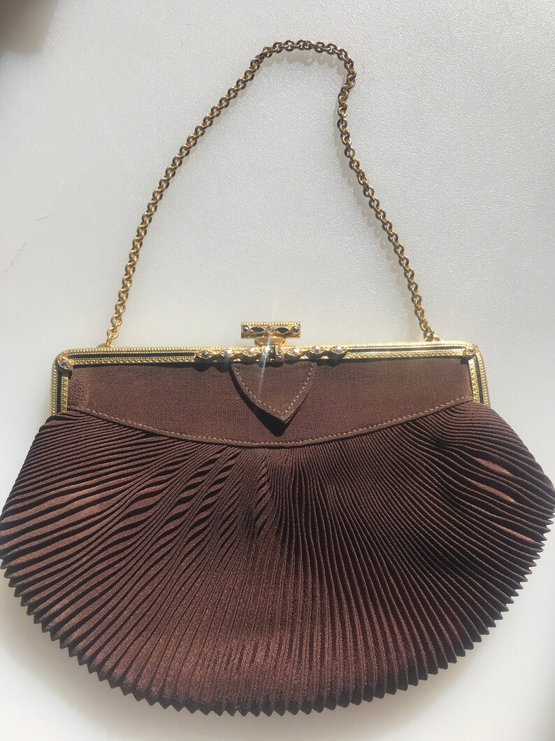 Beautiful vintage British Made Art Deco evening clutch bag
