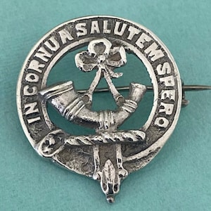 Vintage/ Antique Solid Silver Celtic Clan Badge Hunter Family Crest