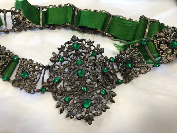 Stunning ornate Victorian ladies belt griffin design