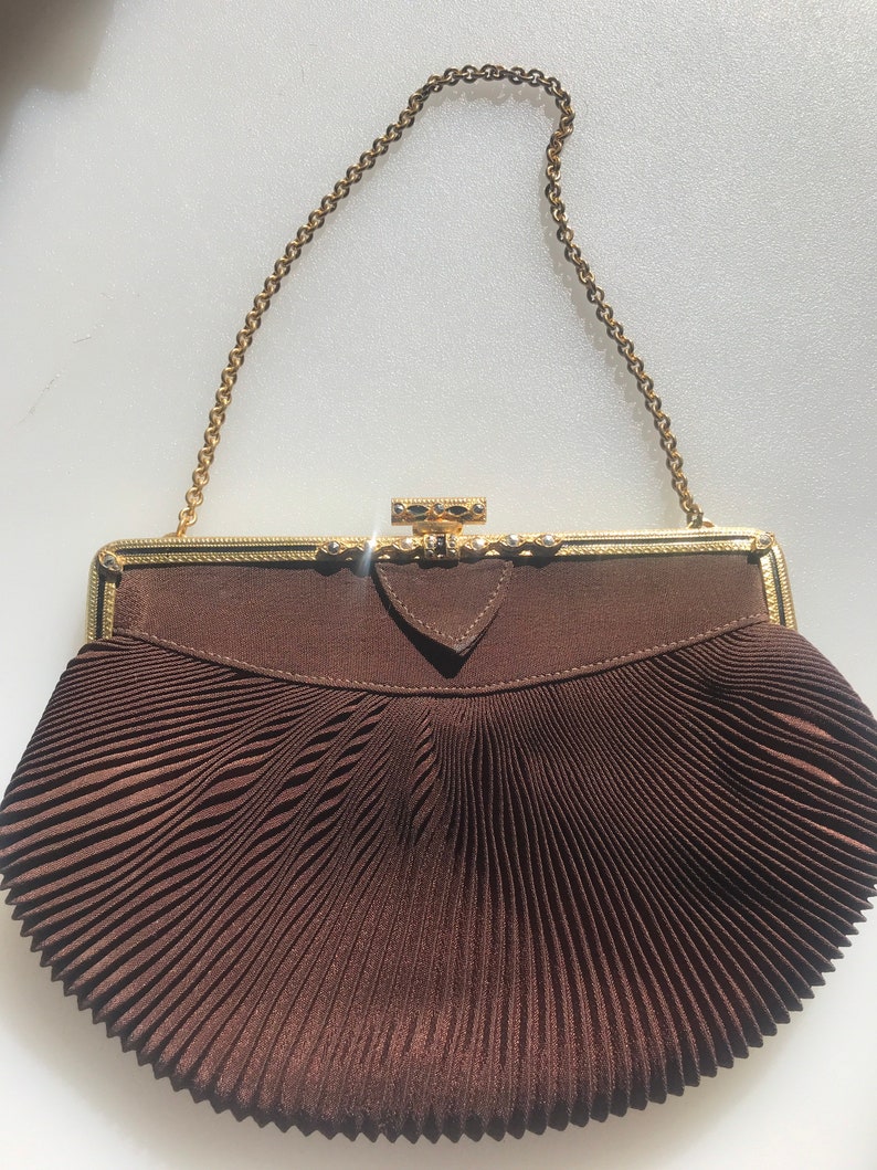 Beautiful vintage British Made Art Deco evening clutch bag