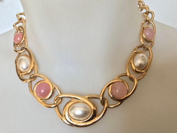 Beautiful vintage Statement piece choker necklace by Napier c1980s 17th inches