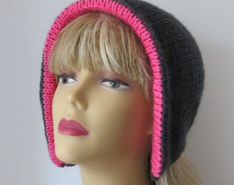 Hat Knitting Pattern, Reversible, Man Hat, Woman Hat, PDF 245, Josie Hat, Earflap Hat, Beanie