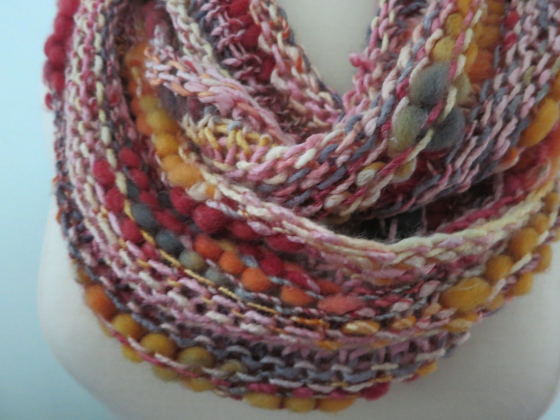 Knitting Pattern for Bamboo Bloom Yarn Infinity Scarf Cowl Etsy UK