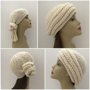 Hat Knitting Pattern, Bohemian Sahara. Head Wrap Many Options, Beanie