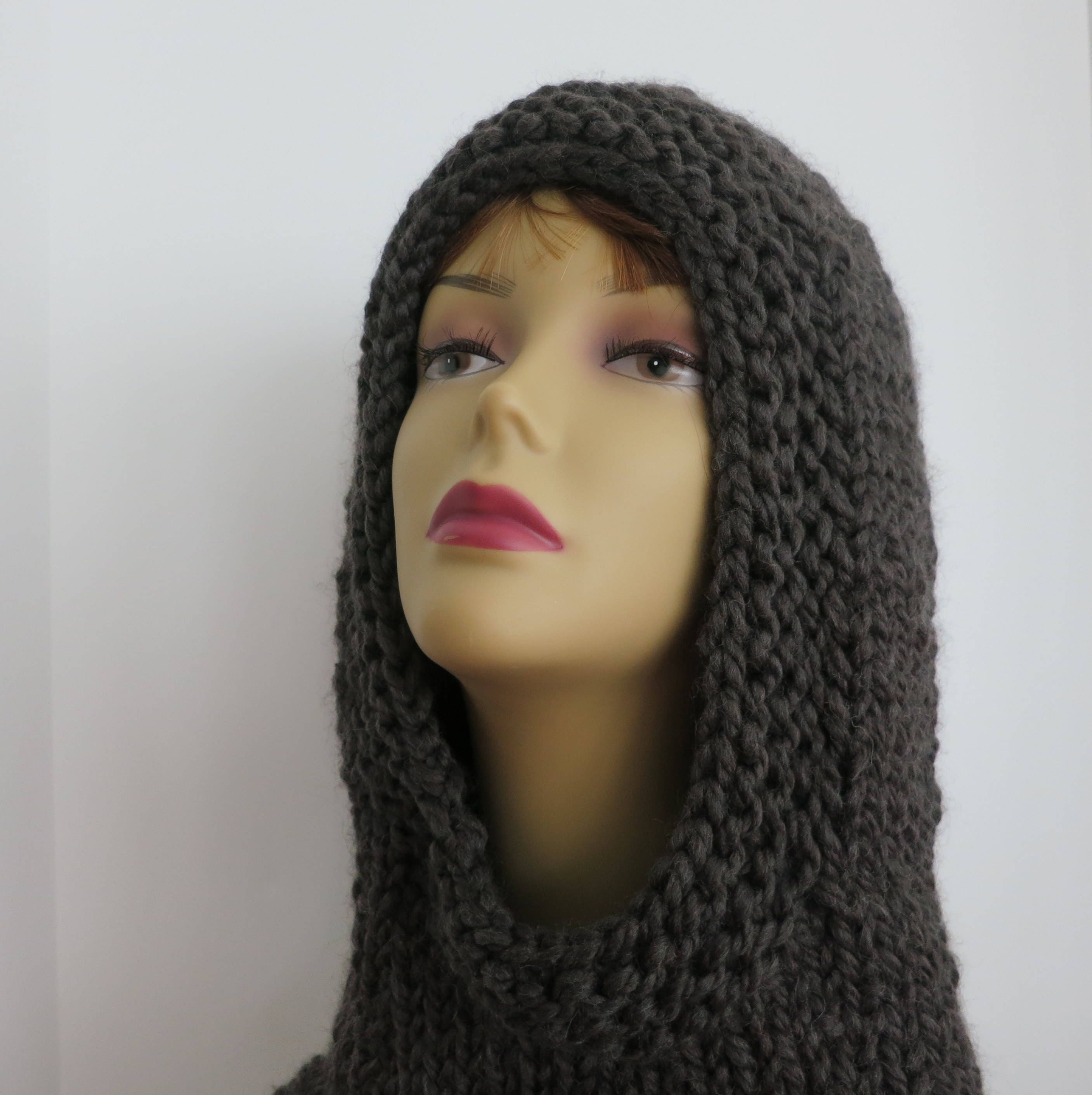 Hat Knitting Pattern Balaclava Winter Hat Hoodie Hood | Etsy