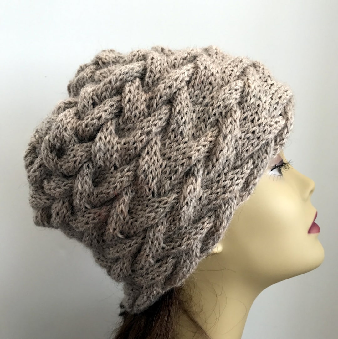 Hat Knitting Pattern Winter Hat, Cable Pattern, Winter Hat - Etsy