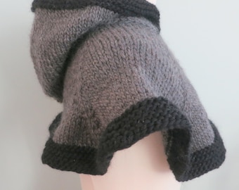 Hooded Poncho knitting pattern
