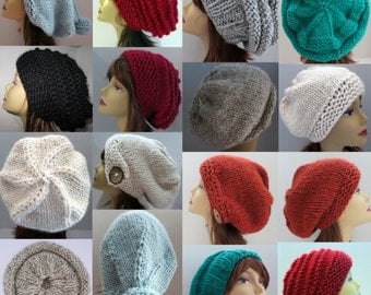 PDF 130 Patroon Breipatroon Hoedenpatroon om 36 verschillende hoeden te maken Slouch Hat Slouchy Hat Beanie Tam PDF-patroon