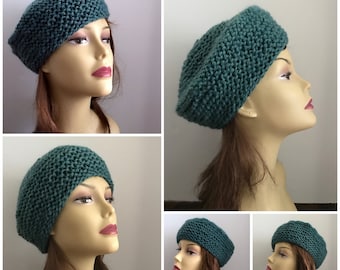 Hat Knitting Pattern, French Toque, Beanie, Stash Buster