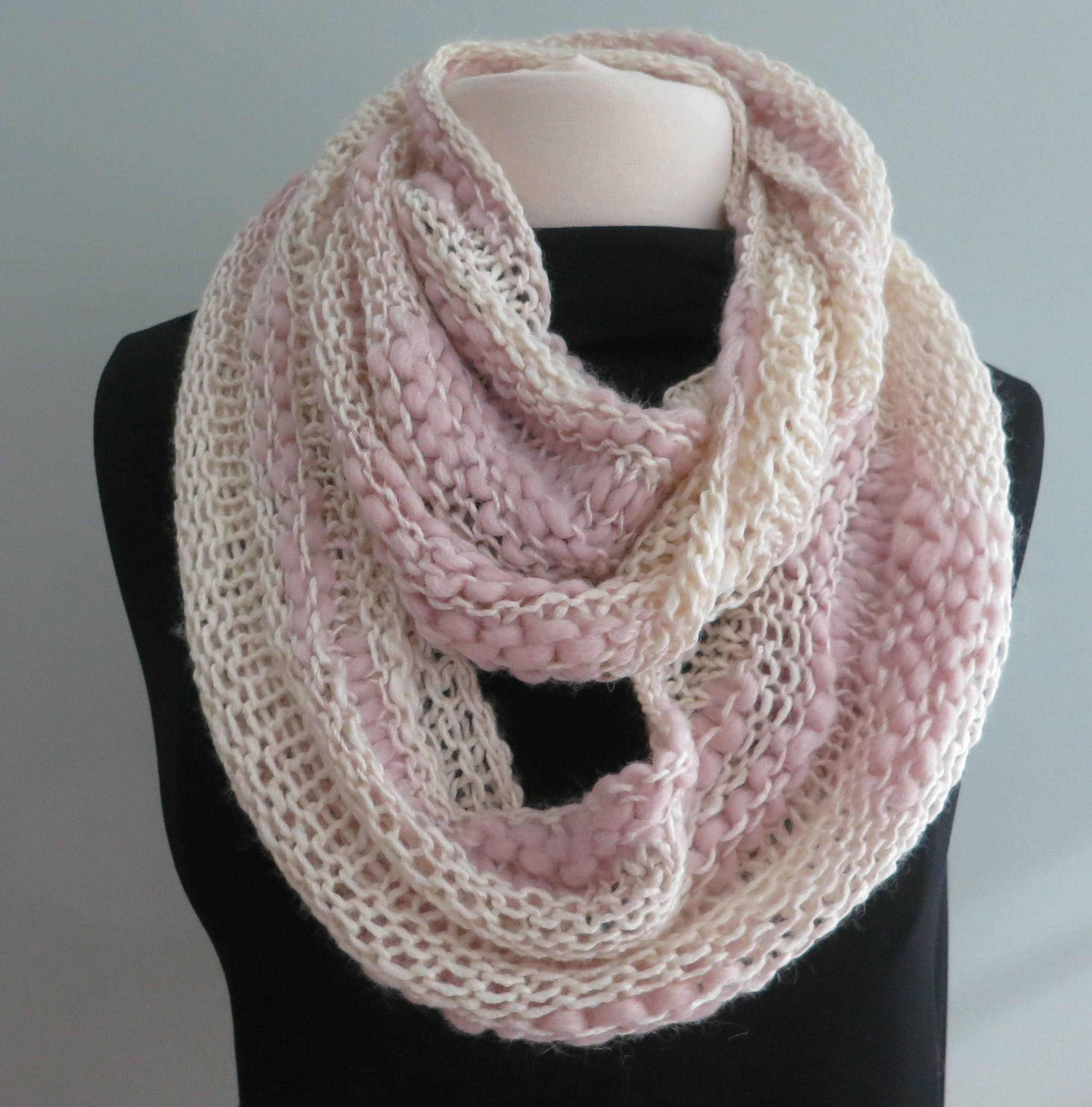 【riAndco】24FW★ Basic Knit Muffler Cowl Knitting Pattern, Thick and Thin Yarn, Beginner