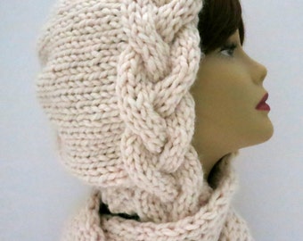 Knitting Pattern Hat, Braid Bonnet